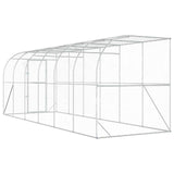 Against Wall Chicken Coop Silver 600 x 200 x 215 cm 3434732