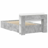 Bed Frame with Storage with Headboard Concrete Grey 80 x 200 cm 3433703