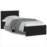 Bed Frame without Mattress with Headboard Black 90x200 cm 838625