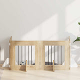 Dog Gate with Stands 4 pcs Sonoma Oak 60 x 60 cm 892152