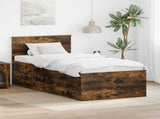 Daybed Manual Smoked Oak and Black 100 x 200 cm Engineered Wood 3408519