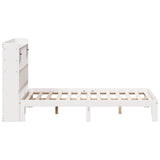 Bookcase Bed without Mattress White 140x190cm Solid Wood Pine 3322594