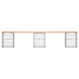 Garden Bench Gabion Design 203x31x42 cm Solid Wood Pine 834332