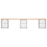 Garden Bench Gabion Design 203x31x42 cm Solid Wood Pine 834332