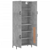 Highboard Concrete Grey 69.5x34x180 cm Engineered Wood 3195791