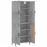 Highboard Concrete Grey 69,5x34x180 cm Engineered Wood 3195791