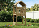 Outdoor Play Tower Natural Solid Impregnated Pinewood 826531