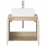 Bathroom Furniture Set Sonoma Oak Engineered Wood 3404322