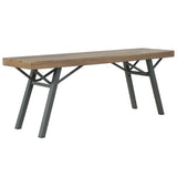Garden Bench Brown and Grey Solid Acacia wood and Steel 120 cm 44252