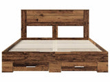 Bed Frame with Headboard Old Wood 120 x 190 cm Engineered Wood 3410009