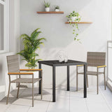 Garden Dining Set with Cushion 3 pcs Grey Poly Rattan 3379709