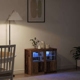 LED Sideboard 2 pcs Old Wood 41 x 37 x 67 cm Engineered Wood 863019