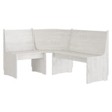 Corner Bench REINE 151 cm White Solid Wood Pine 327247