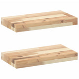 Floating Shelves 2 pcs 60x20x4 cm Untreated Solid Wood Acacia 3279420