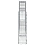 Arched Gabion Baskets 3 pcs 400x30x120/140 cm Galvanised Iron 3146880