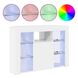 Corner LED TV Cabinet Wall-mounted High gloss White 100x40x68cm 889789