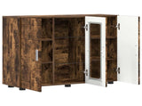 Wooden Cabinet Smoked Oak 88.5 x 30.5 x 73 cm Engineered Wood 880306