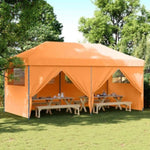 ZNTS Foldable Party Tent Pop-Up with 4 Sidewalls Orange 4004953