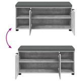 Hall Bench with Cushion Concrete Grey 100 x 38 x 46 cm 891515