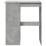 ZNTS Bar Table with Racks Concrete Grey 90x47.5x103.5 cm Engineered Wood 854340