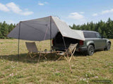 Car Tent Grey and Orange 350 x 250 cm Polyester and Steel 42028553
