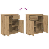 Sideboard with Drawer Artisan Oak 71x35x84 cm Engineered Wood 861597