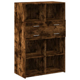 Highboard Smoked oak Engineered wood 80x42.5x124 cm Highboard 3281389