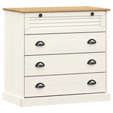 Chest of Drawers VIGO White 80x40x76 cm Solid Wood Pine 353161