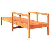 Sun Lounger Wax Brown 199.5x62x55 cm Solid Wood Pine 844642