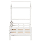Day Bed with Roof without Mattress White 80x200 cm Solid Wood 3282303