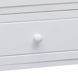 TV Cabinet White 108x30x40 cm Solid Paulownia Wood 338517