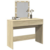 Dressing Table with LED Sonoma Oak 100x40x130 cm 848194