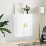 Wall Mounted Cabinet White 69.5x34x90 cm Engineered Wood 830364