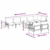 Garden Sofa Set Anthracite Steel 3379009