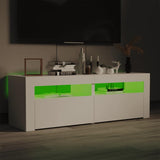 TV Cabinet with LED Lights White 120x35x40 cm 804355