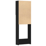 Washing Machine Cabinet Black Oak 64x25.5x190 cm 862065