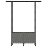 Raised Bed with Trellis and Roof Light Grey 124.5 x 40 x 142 cm 3423032
