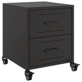Bedside Cabinets 2 pcs Black 36x39x43.5 cm Steel 846627