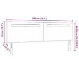 LED Headboard White 200 cm Faux Leather 42007314