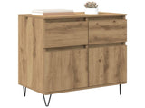 Sideboard Artisan Oak 60 x 35 x 70 cm Engineered Wood and Iron 881733