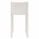 Planters 2 pcs White 40x40x81 cm Solid Wood Pine 822125