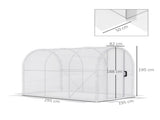 Polytunnel Greenhouse Walk-in Grow House with PE Cover, Door and Galvanised Steel Frame, 3 x 2 x 2m, T3398P315931