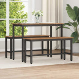 Dining Bench 2 pcs Old Wood 100 x 32.5 x 48.5 cm 873759