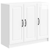 Sideboard High Gloss White 89 x 34.5 x 77 cm Engineered Wood 895799