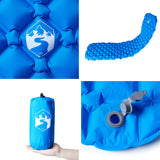 Inflating Camping Mattress 1-Person Blue 190x58x6 cm 4007115