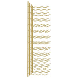 Wall Mounted Wine Rack for 36 Bottles 2 pcs Gold Iron 340890