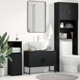 Bathroom Sink Cabinet Black Oak 80 x 30 x 60 cm Engineered Wood 863121