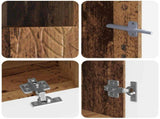 5 Piece LED TV Cabinet Old Wood Engineered Wood 3416768