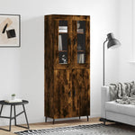 Highboard Smoked Oak 69.5x34x180 cm Engineered Wood 3198230