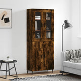 Highboard Smoked Oak 69.5x34x180 cm Engineered Wood 3198230